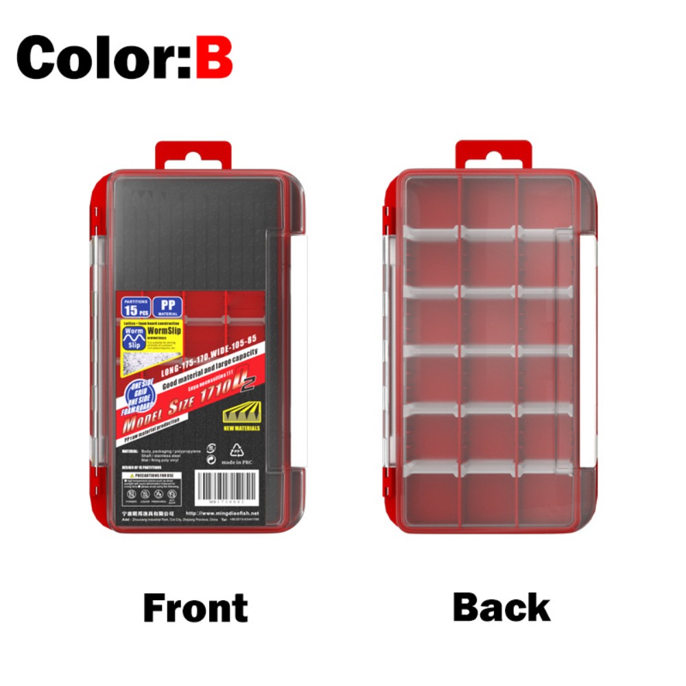 Jig Head Lure - Fishing Tackle 2 Layer Fishhooks Container
