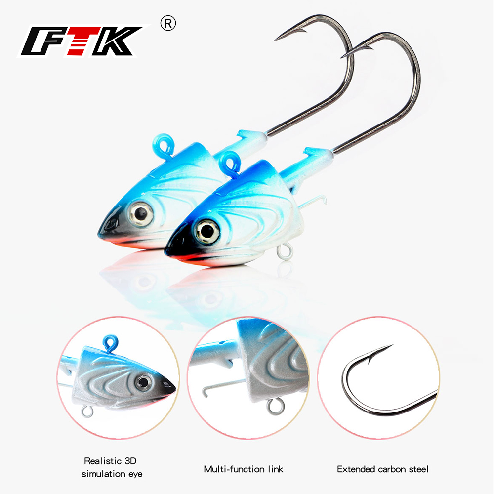 FTK 2PCS Jig Head Fishing Hook - Jig Head Lure recension och pris
